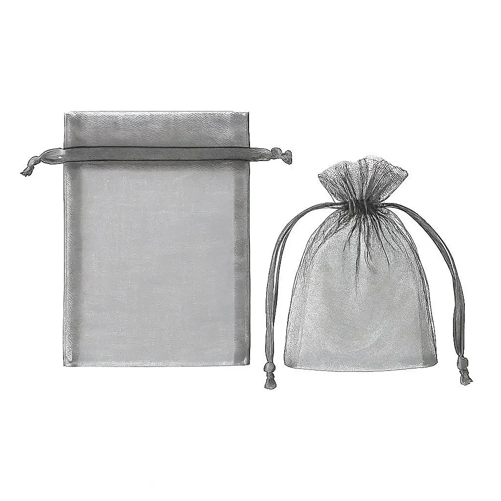 Подарунковий мішечок для прикрас 7*9 см срібний, фото 1
