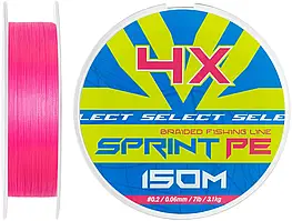 Шнур Select Sprint PE 4X Pink 150m #0.2/0.06mm 7lb/3.1kg