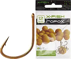 Крючок X-Fish Горох #12 (8шт/уп)