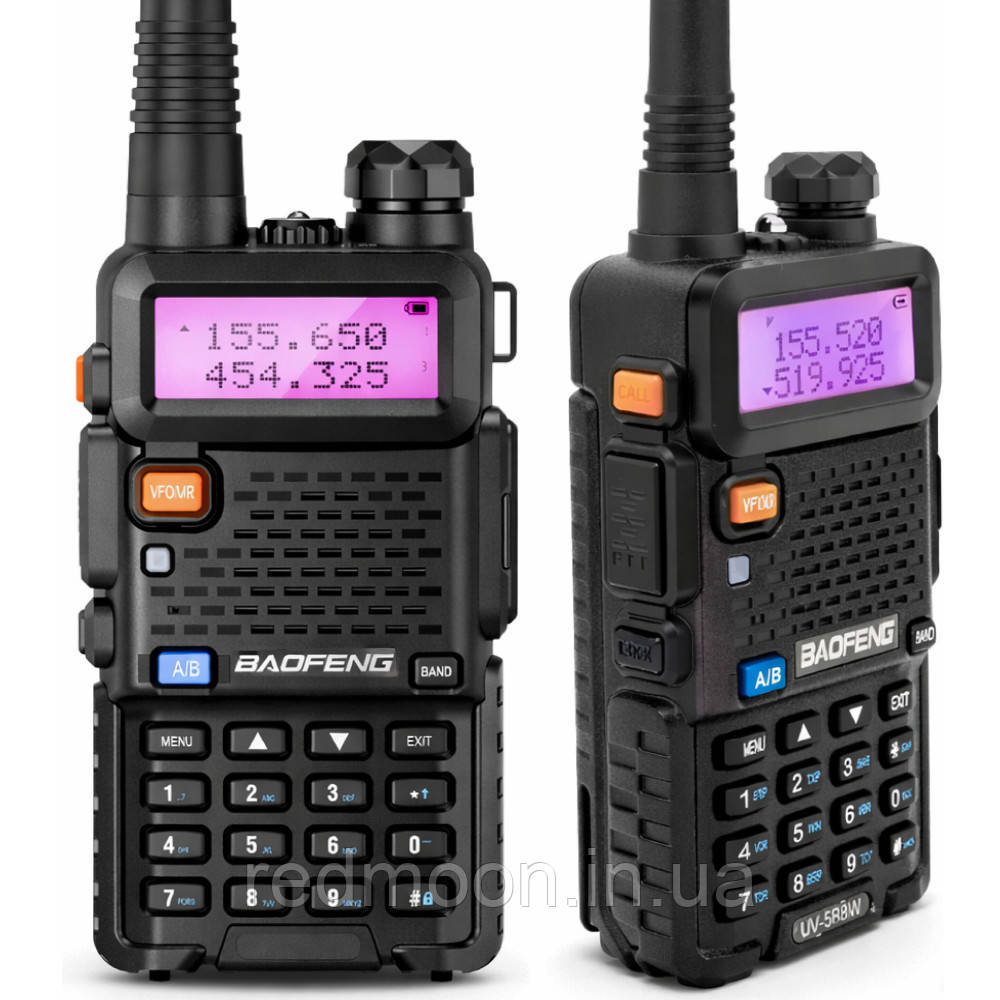 Комплект 2 шт Рація 8W, з гарнітурою та зарядкою Baofeng UV-5R / Портативна рація / Радіостанція для ЗСУ, фото 1