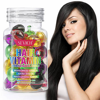 Мікс Капсули для волосся 30шт, Sevich / Капсули для живлення та блиску волосся / Олія для волосся / Капсули з олією для волосся