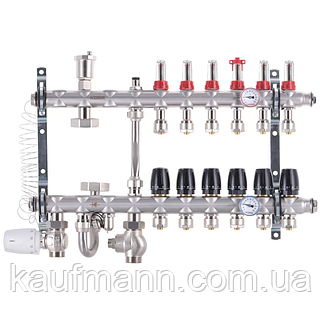 Коллектор со встроенным смеш. узлом Koer KR.S1012-6 1 "х6 SUS304 и евроконус 3/4-16 (KR2939)