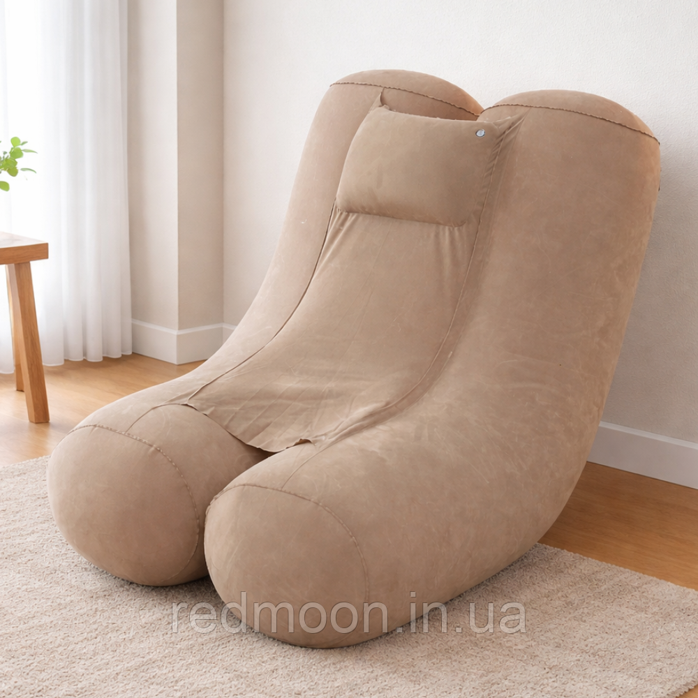 Надувне крісло до 115 кг, 115х96x75 см / Надувний шезлонг / Лінивий диван / Надувний диван, фото 1