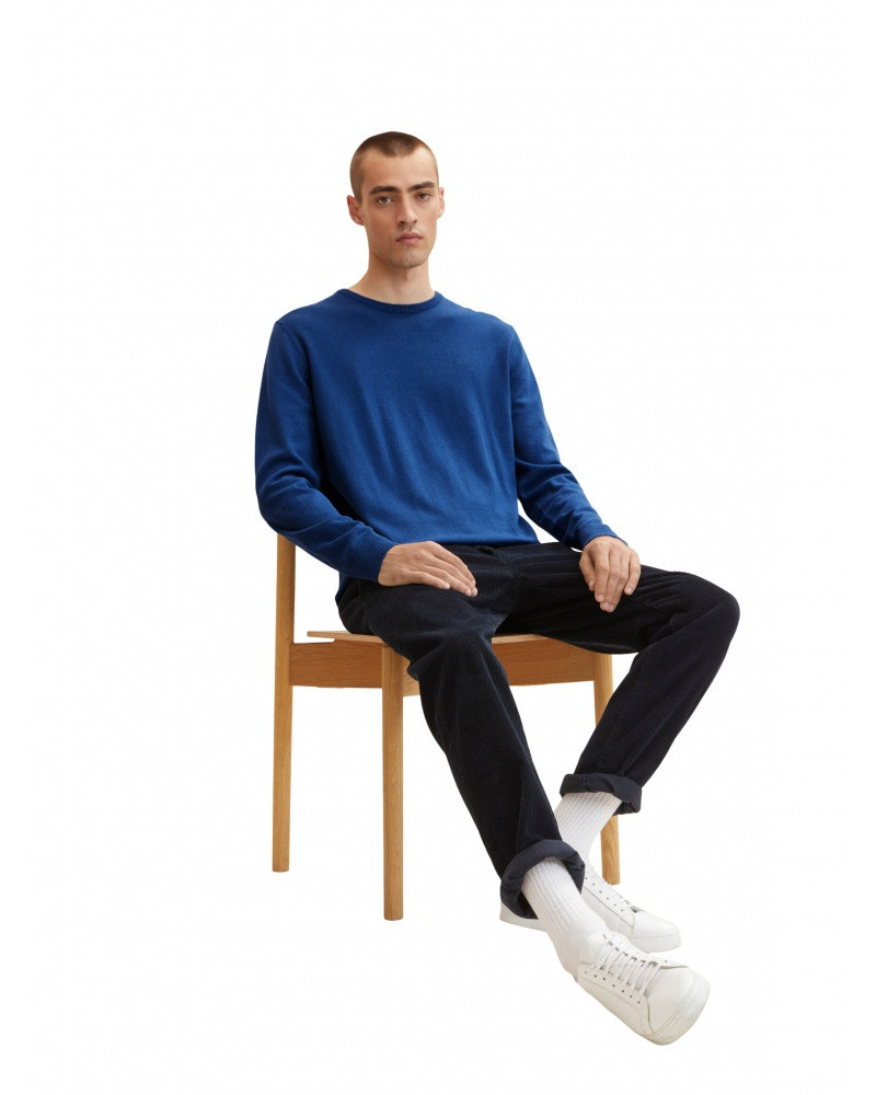 Кофта basic crew neck sweater 1027661-11284 Tom Tailor XXXL Синій 1027661-11284, фото 1