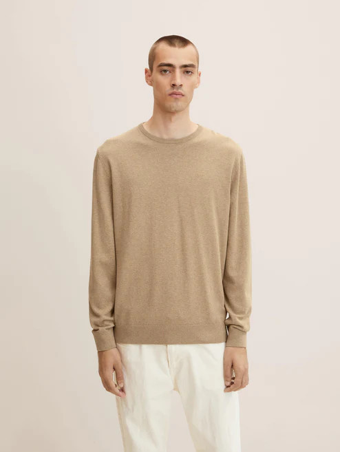 Кофта BASIC CRIGHT SPLASHY SAND ME 1027661-30317 Tom Tailor XXL Бежевый 1027661-30317, фото 1