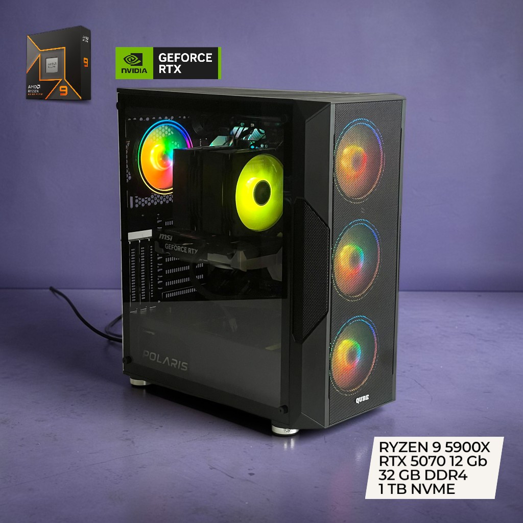 Ігровий преміум ПК AMD Ryzen 9 5900X / NVIDIA RTX 5070 12 GB / 32 GB DDR4 / 1 TB SSD M2 NVME / ASUS PRIME AMD X570-P / CHIEFTEC, фото 1