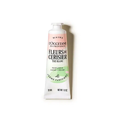 Парфумований крем для рук ВІШНЕВИЙ ЦВІТ-БІЛИЙ ЧАЙ (лімітована колекція) L'Occitane, 30 ml