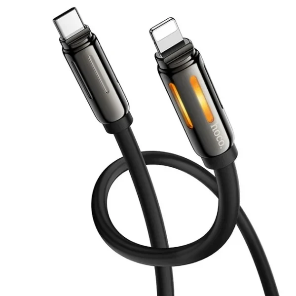 Дата-кабель Hoco U136 Prize Type-C to Lightning 27W (1.2m) Black (00000074160_2), фото 1