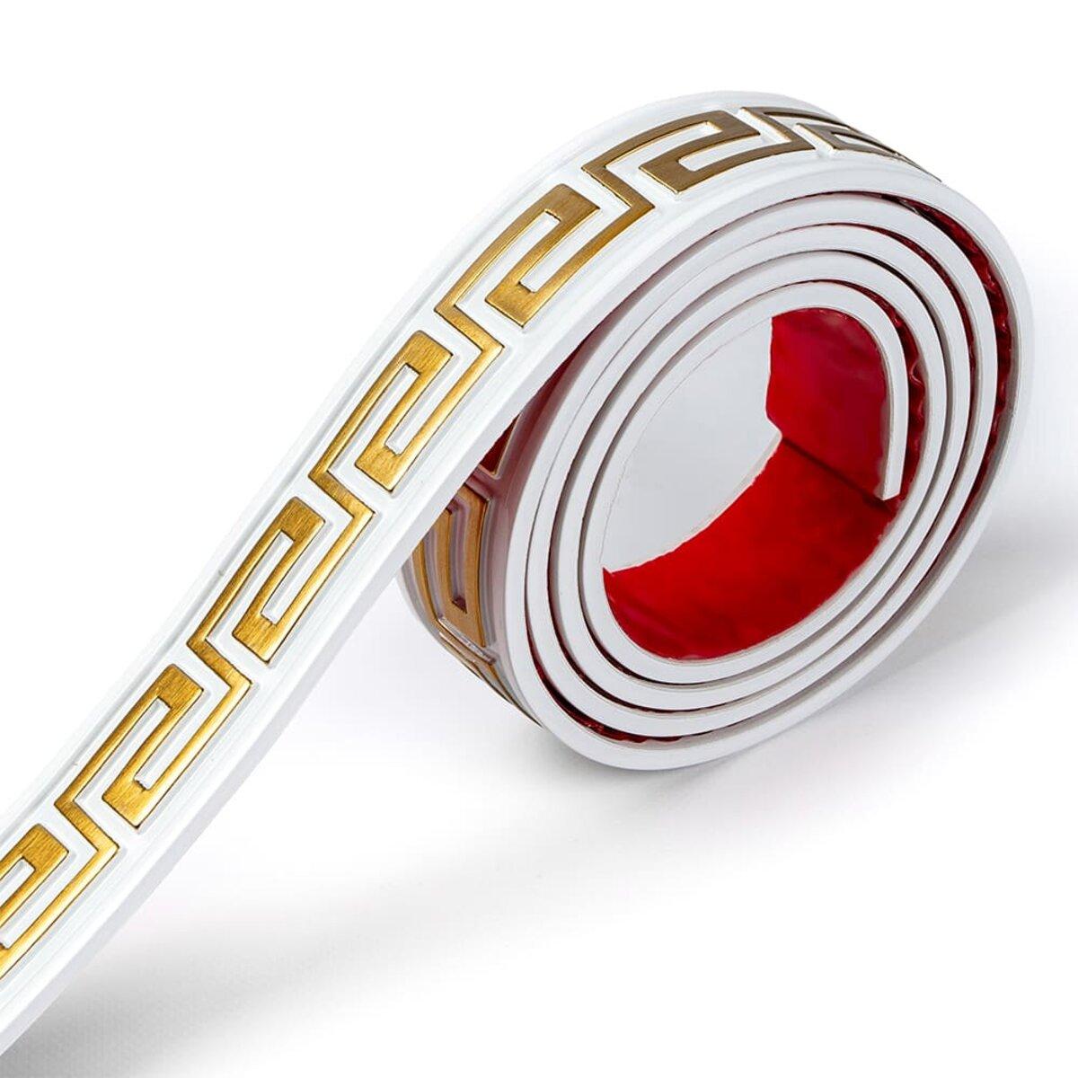 Молдинг 3000х50х6 мм Білий із золотом SW-00002688, фото 1