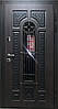 Вхідні металеві двері з ковкою і склом для вулиці "Портала" (Patina Elit) ― модель BIG-16, фото 2