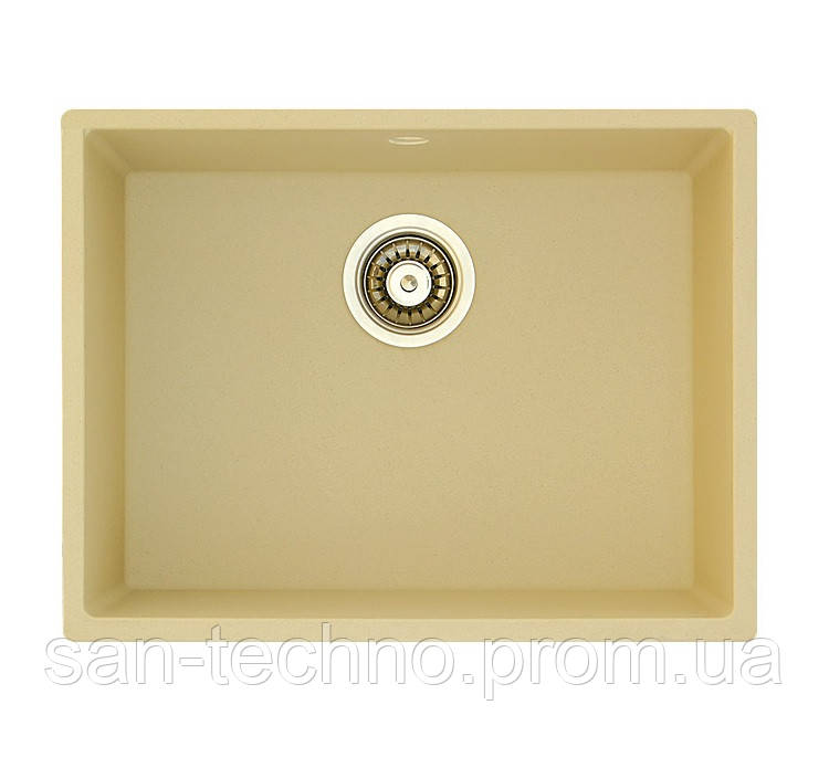 Гранитная мойка для кухни(кремовая) Fabiano Quadro 53x46 Cream - фото 1 - id-p497436941