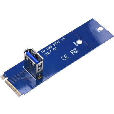Райзер Dynamode NGFF M.2 Male to USB 3.0 Female для PCI-E 1X (RX-riser-M.2-USB3.0-PCI-E), фото 1