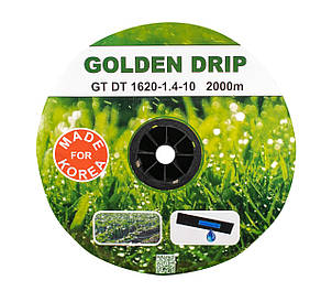 Стрічка Крапельна 8 mil крок 20 см бухта 2000 метрів емітерна GOLDEN DRIP