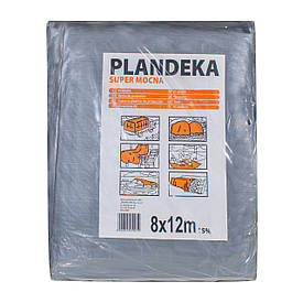 Тент 160 г/м2 8мх12м тарпауліновий "PLANDEKA" для захисту від вітру та дощу