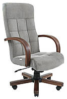 Кресло для дома Вирджиния вуд ткань. Для домашнего офиса с роликами на колесах для офиса