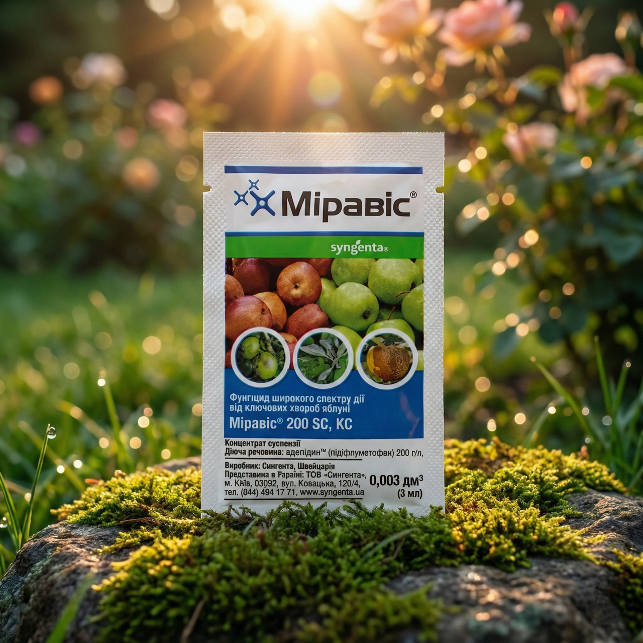 Фунгіцид Міравіс 200 SC, КС, 3 мл — чистий лист і спокійний сезон для саду та городу, фото 1