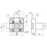 Замок врезной двухсторонний Muller CL 22mm, фото 2