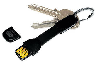 Практичный брелок-переходник USB-микро TRUE UTILITY TU290B черный