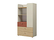 Пенал YUKI REG 6 сіро-бежевий/дуб олійний/кораловий