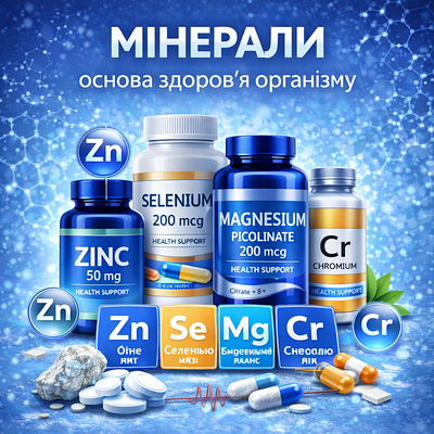 МІНЕРАЛИ — основа здоров’я організму