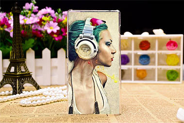 Силіконовий чохол для Sony Xperia M2 d2302 d2303 з малюнком дівчина в навушниках