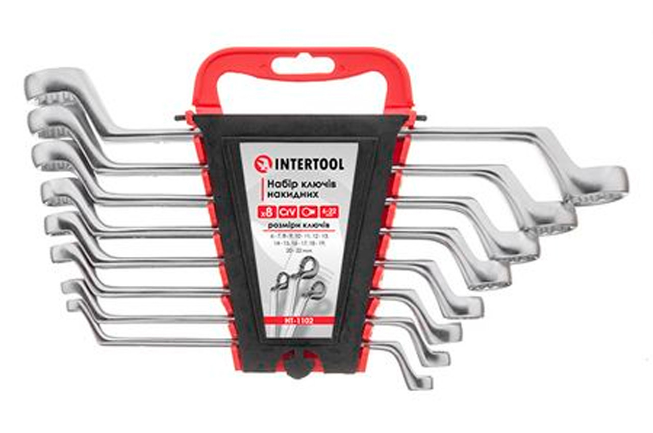 Набір накидних ключів Intertool 8 шт. (6-22 мм) Storm (HT-1102), фото 1