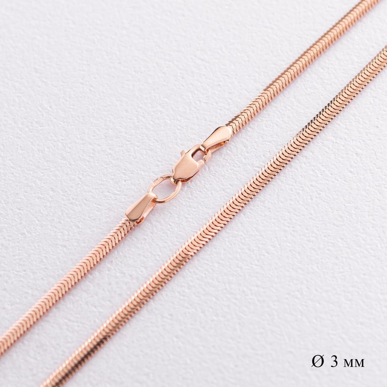 Кольє "Gisele" у червоному золоті (снейк — 3.0 мм) 
ц00321-3.0