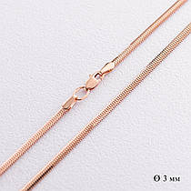 Кольє "Gisele" у червоному золоті (снейк — 3.0 мм) 
ц00321-3.0