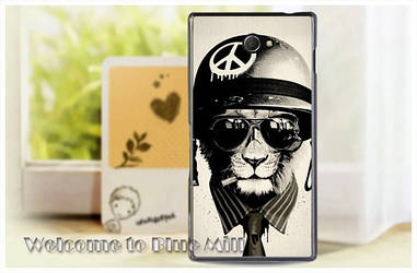 Чохол для Sony Xperia M2 d2302 d2303 з картинкою лев в шоломі