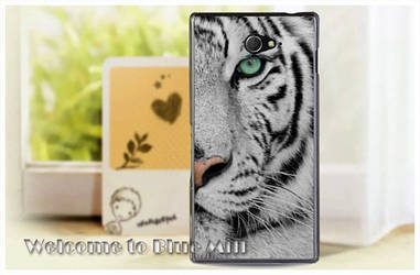 Чохол для Sony Xperia M2 d2302 d2303 з картинкою білий тигр