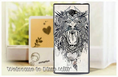 Чохол для Sony Xperia M2 d2302 d2303 з картинкою лев абстракція