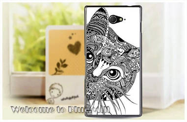 Чохол для Sony Xperia M2 d2302 d2303 з картинкою кіт абстракція