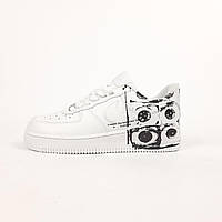 Nike Air Force 1 Low Supreme Comme Des Garcons Shirt білі з чорним
