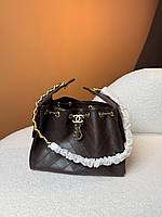 Chanel 25 Small Handbag in Brown  Caviar Leather with Gold Hardware 27x20x13