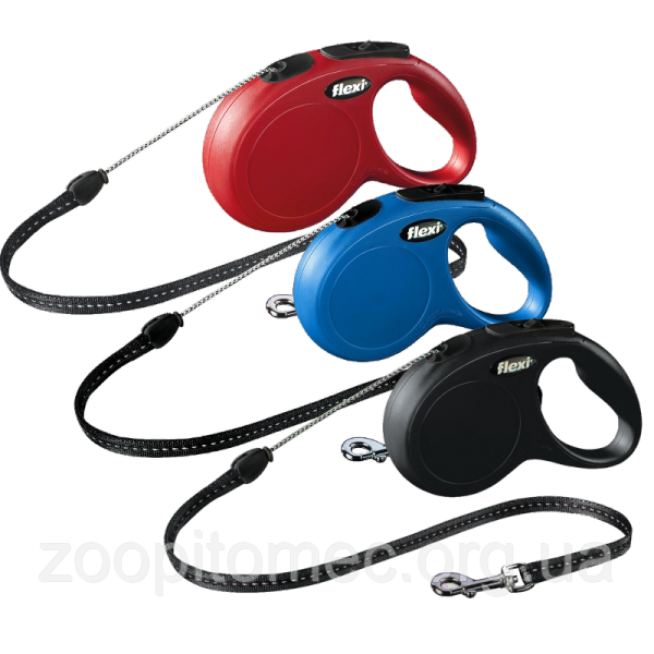 Повідець-рулетка Flexi NEW CLASSIC (Флексі Нью Класик) Cord М трос 5 м для собак до 20 кг (колір в асортименті, фото 1