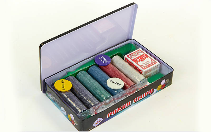 Набор для покера в металлической коробке 300 шт - фото 3 - id-p406071177