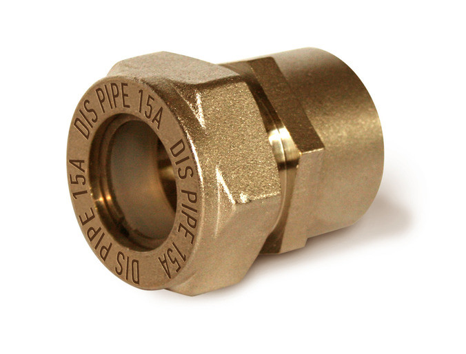 Муфта труба-внутренняя резьба латунная DISPIPE BIC15*3/4 (F)
