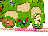 Дерев'яна рамка-вкладиш Монтессорі з тваринами Ферма Розумний лис (90026), фото 2