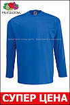 Чоловіча футболка з довгим рукавом синя лонгслів Valueweight long sleeve Fruit of the Loom,XL, фото 4