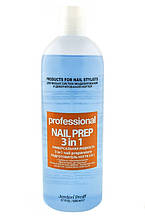 Nail Prep 3 in 1 Jerden PROFF - Антисептик, дегидратор, знежирювачах, 500 мл