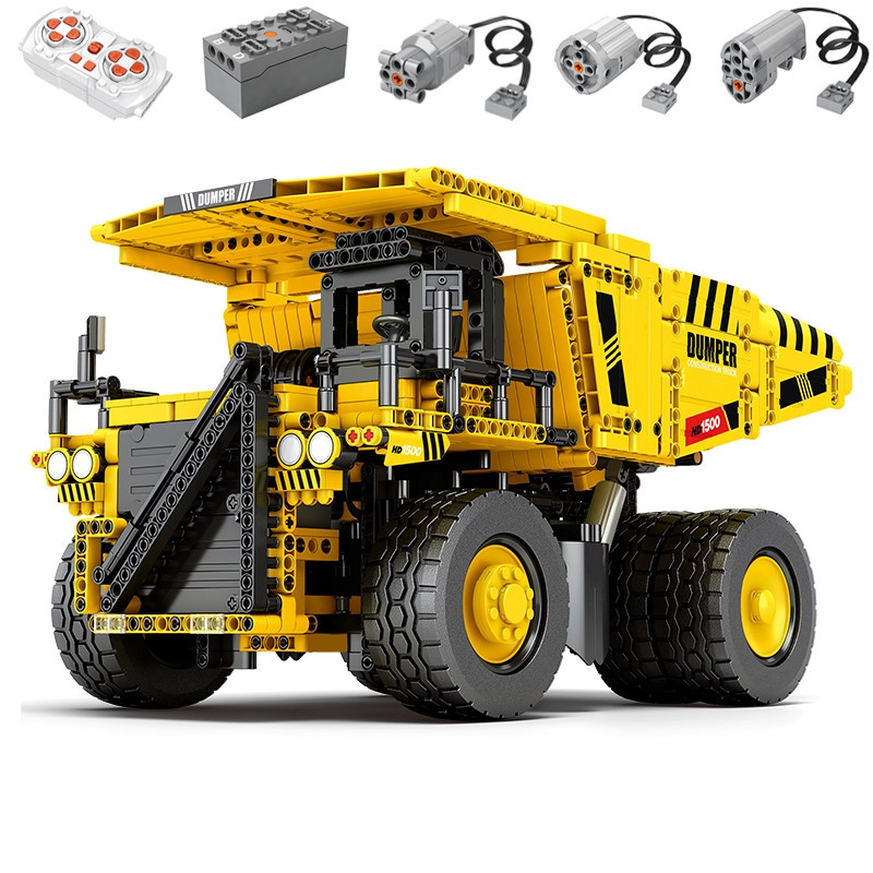 Конструктор Caterpillar 797 кар'єрний самоскид із пультом 1622 деталей Reobrix Mechanical 22025