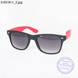 Окуляри сонцезахисні Вайфарер (Wayfarer) чорно-червоні - 3-9316-1
