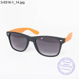 Окуляри сонцезахисні Вайфарер (Wayfarer) чорно-помаранчеві - 3-9316-1