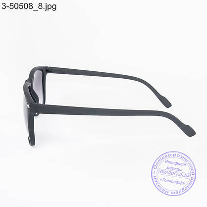 Квадратні сонцезахисні окуляри унісекс чорні - 3-50508, фото 4