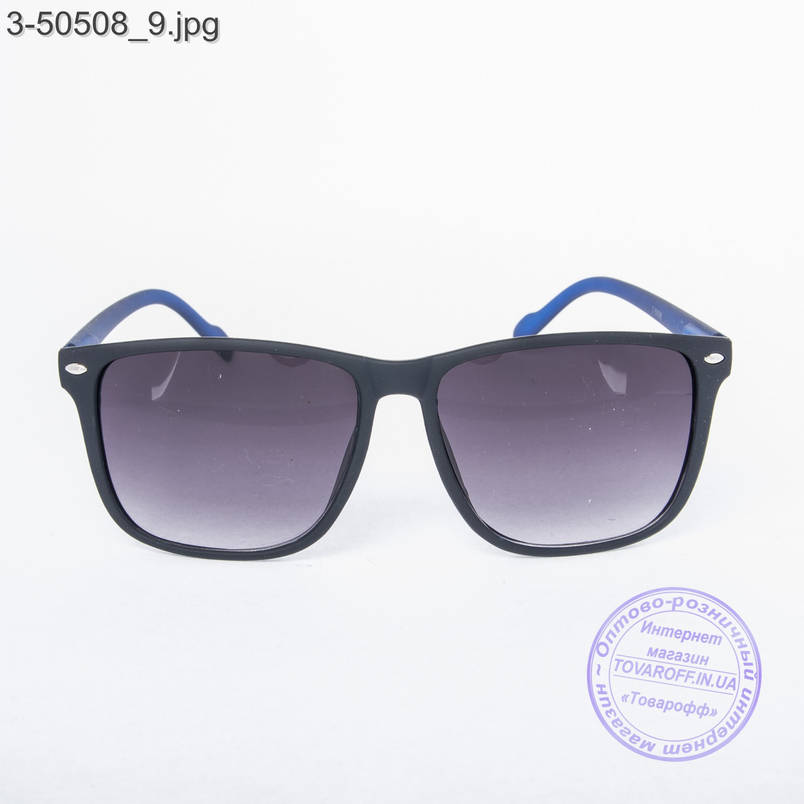 Квадратні сонцезахисні окуляри унісекс чорно-сині - 3-50508, фото 2