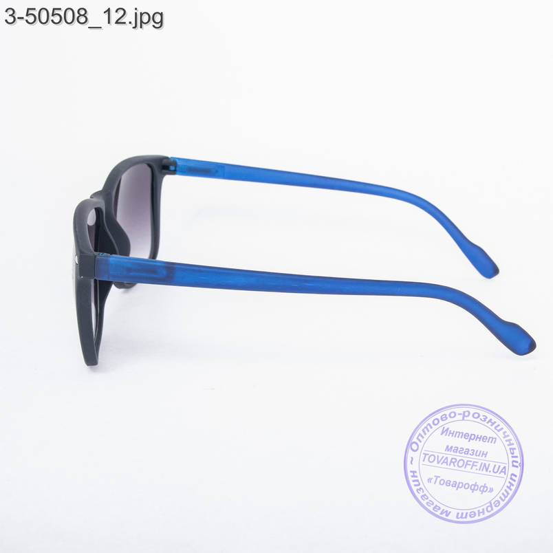 Квадратні сонцезахисні окуляри унісекс чорно-сині - 3-50508, фото 3