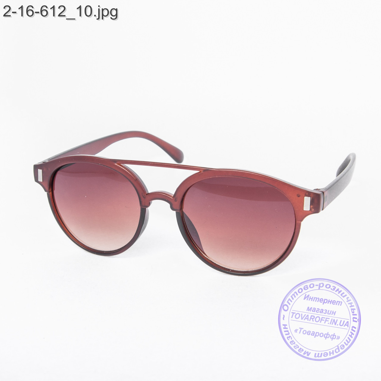 Сонцезахисні окуляри унісекс - коричневі - 2-16-612