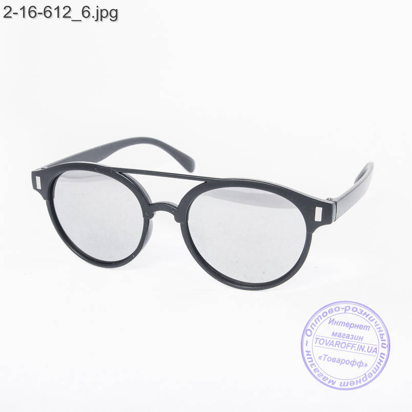 Сонцезахисні окуляри унісекс - чорні дзеркальні -2-16-612, фото 1