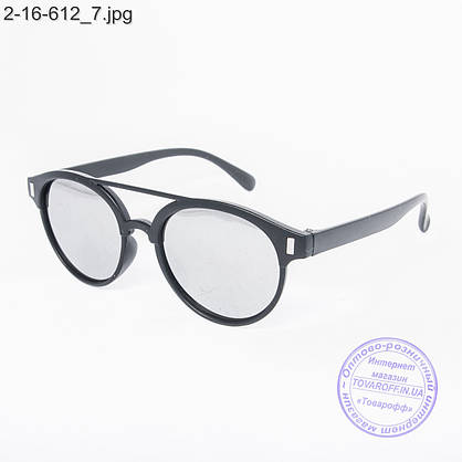 Сонцезахисні окуляри унісекс - чорні дзеркальні -2-16-612, фото 3