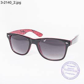 Окуляри сонцезахисні Вайфарер (Wayfarer) чорно-червоні - 3-2140